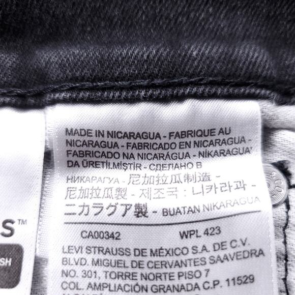 Levi's 505 Jeans Men 29x30 Black Straight Leg Grunge 90s Minimalist Casual Retro - Picture 6 of 14